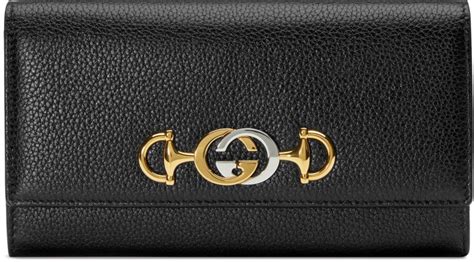 Gucci Zumi grainy leather continental wallet 